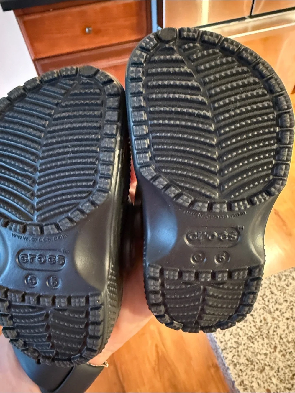Classic Kids Black Croc-Style Clogs